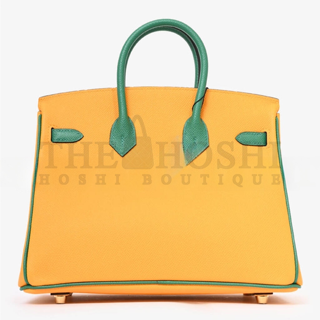 H**me5 BIRKIN 30 TOGO LEATHER SUN YELLOW AND PEACOCK GREEN WITH GOLD BUCKLE BAG H028365CC30 (30*23*15cm) Master Quality